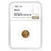 1888 $1 Gold Indian Princess Head Type 3 NGC MS 65