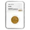 1891 CC $5 Liberty Head Half Gold Eagle Coin NGC AU 58