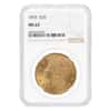 1893 $20 Liberty Head Double Eagle Gold Coin NGC MS 62