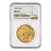 1904 $20 Liberty Head Gold Double Eagle Coin NGC MS 63+