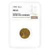 1909 $2.5 Indian Head Quarter Eagle Gold Coin NGC MS 63