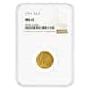1914 $2.5 Indian Head Gold Quarter Eagle Coin NGC MS 62