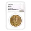 1922 $20 Gold Saint Gaudens Double Eagle Coin NGC MS 64