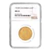 1924 B Colombia 10 Pesos Gold Coin NGC MS 61