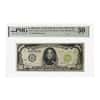 1934 $1000 Federal Reserve Currency Note New York PMG VF 30 (Pinholes, Stamp Ink)