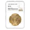 1943 Mexico 50 Pesos Gold Coin NGC MS 64