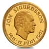 1961 Iceland Jon Sigurdsson 500 Kronur Gold Coin Avg Circ AGW 0.2593 oz