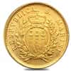 1975 San Marino 1 Scudo Coat of Arms Gold Coin AU/BU