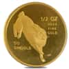 1987 1/2 oz Singapore 50 Singold Year of the Rabbit Gold Coin (Sealed)