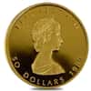 1989 1 oz Canadian Proof Gold Maple Leaf $50 Coin