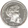 1991 1 oz RHM Kaiulani FDOI Liliuokalani Counterstamp Silver Dala .999 Fine