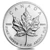 1993 1 oz Canadian Silver Maple Leaf .9999 Fine $5 Coin BU