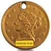 $2.5 Gold Quarter Eagle Liberty Head - Holed (Random Year)