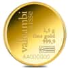 2.5 gram Gold Round Valcambi Suisse .9999 Fine (In Assay)