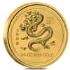 2000 1/4 oz Gold Lunar Dragon BU Australia Perth Mint