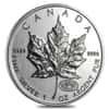 2000 1 oz Silver Canadian Maple Leaf Fireworks Privy .9999 Fine $5 Coin BU