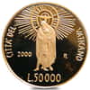 2000 Vatican City Pope John Paul II 50,000 Lire Proof Gold Coin