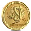 2001 2 oz Gold Lunar Year of The Snake BU Australian Perth Mint (Series I)