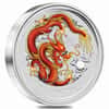 2012 1 Kilo Colorized Silver Lunar Dragon BU Perth Mint (in Cap)