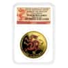 2012 1 oz Proof Colorized Gold Lunar Dragon Australia Perth Mint NGC PF 69 UCAM