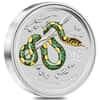 2013 1 Kilo Colorized Silver Lunar Snake BU Perth Mint (in Cap)
