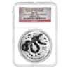 2013 1 oz Silver Lunar Year of The Snake Australian Perth Mint NGC MS 70