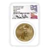 2018-W 1 oz $50 Burnished Gold American Eagle NGC MS 70 ER (Castle)