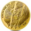 2019 1 oz Gold South Korea Tiger Medal BU