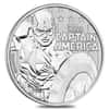 2019 1 oz Tuvalu Captain America Marvel Series Silver Coin .9999 Fine BU In Cap
