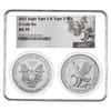 2021 2 oz Silver American Eagle Type 1 and Type 2 2-Coin Set NGC MS 70