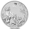 2022 1 Kilo Silver Lunar Year of The Tiger BU Australian Perth Mint In Cap