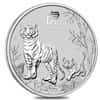 Lot of 100 - 2022 1 oz Silver Lunar Year of The Tiger BU Australian Perth Mint In Cap (5 Rolls, Box of 100)