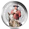 2022 1 oz Tuvalu John Wayne Proof Colorized Silver Coin .9999 Fine (w/Box & COA)