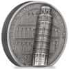 2022 Cook Islands 2 oz Silver Leaning Tower of Pisa Coin Antiqued .999 Fine (w/Box & COA)