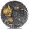 2022 Cook Islands 3 oz Silver Steampunk Nautilus Coin Antiqued .999 Fine (w/Box & COA)
