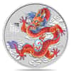 2024 1 oz Colorized Silver Lunar Red Dragon Coin Perth Mint