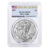 2025 1 oz Silver American Eagle PCGS MS 70 FDOI (Flag)