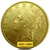 $20 Gold Double Eagle Liberty Head Type I - Ex-Jewelry (Random Year, 1850-1866)