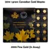 2014 25 x 1 gram Canadian Gold Maples .9999 Fine