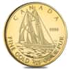 2012 1/25 oz Gold Canadian Bluenose 50 Cents Proof Coin .9999 Fine (w/Box & COA)