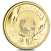 2012 1/25 oz Gold Canadian Cariboo Gold Rush 50 Cents Proof Coin .9999 Fine (w/Box & COA)