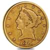 1845 $5 Liberty Head Half Eagle Gold Coin - Very Good (VG)