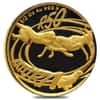 2002 1/2 oz South Africa Natura Cheetah Proof Gold Coin Abrasions .9999 Fine