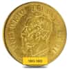 10 Lire Italy Vittorio Emanuele II Gold Coin Avg Circ AGW .0933 oz (Random Year, 1863-1865)