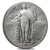 $10 Face Value Standing Liberty Quarters 90% Silver 40-Coin Roll (Circulated w/Dates)