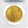 1907 $20 Gold Saint Gaudens Double Eagle Coin PCGS MS 64+