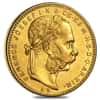 Hungary Gold 8 Forint/20 Francs AU AGW .1867 oz  (1870-1892, Random Year)