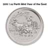2015 1 oz Silver Australian Year of the Goat .999 Fine NGC MS 70