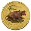 2009 1/4 oz Gold Lunar Year of the Ox Perth Mint Series II Colorized (In Capsule)