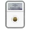 1984 1/20 oz China Gold Panda 5 Yuan NGC UNC Details-Bent
